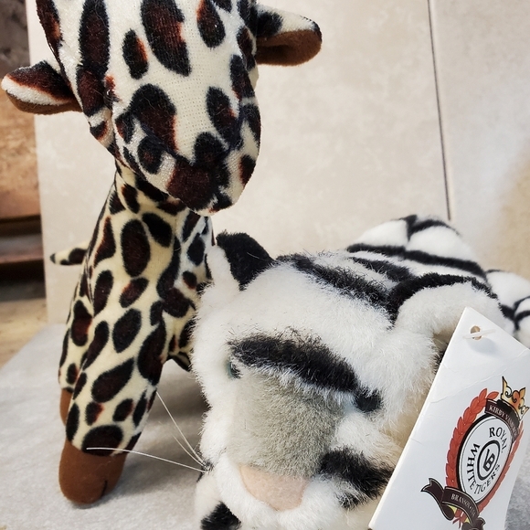 🐯🦒 NWT White Tiger & Giraffe Stuffed animal set - Picture 16 of 16